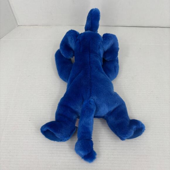 Ty Beanie Buddies Peanut Blue Elephant Plush Pink Ears 16 Inch 1998 Vintage - Picture 3 of 11